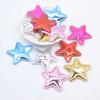 40Pcs 40mm Padded PU Leather Star Appliques for DIY Crafts Clothes Sewing Patches Hairpin Wedding Cake Topper Decor Accessories