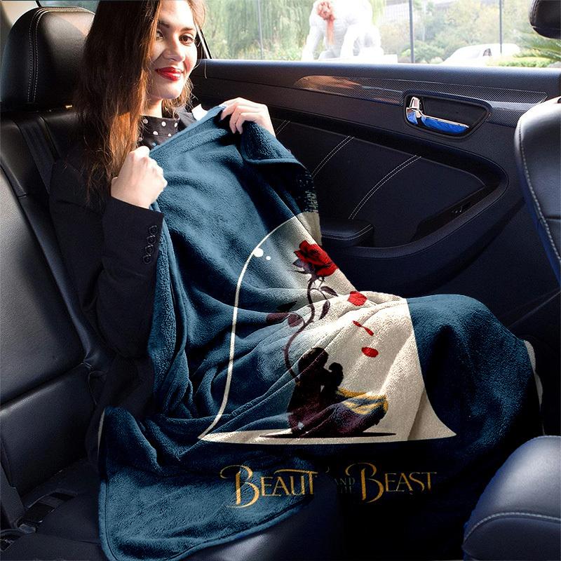 1pc. Beauty and the Beast Theme Blanket, Soft Microfiber Throw for Home, Office, Outdoor Use, Perfect Gift Idea (80x120 inches)