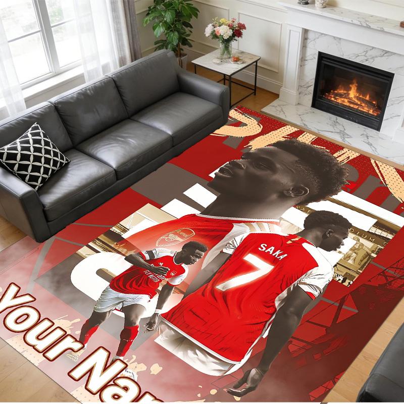 Crystal Velvet Rug Custom Name Text, Soft Non Slip Floor Mat Home DecorBukayo Saka