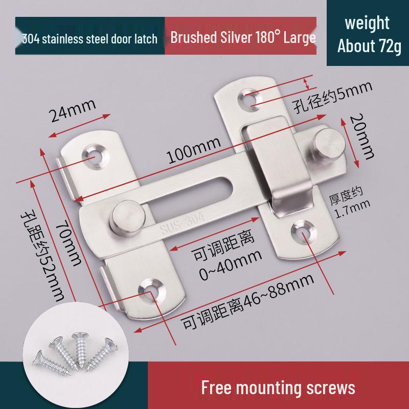 Защелка для раздвижной двери в старинном стиле без сверления и противоугонный болт
