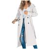 Women's Autumn And Winter Casual Temperament Solid Color Trench Coat In The Long Jacket