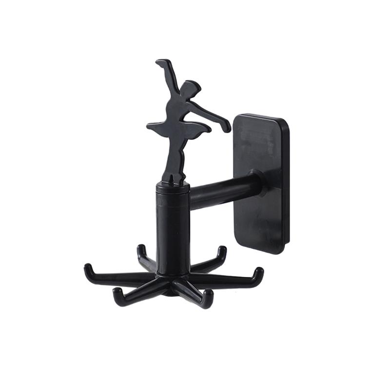 Модернизированный многофункциональный вращающийся крючок с 6 лапками 360° бесшовный самоклеящийся крючок для хранения украшений, домашний крючок