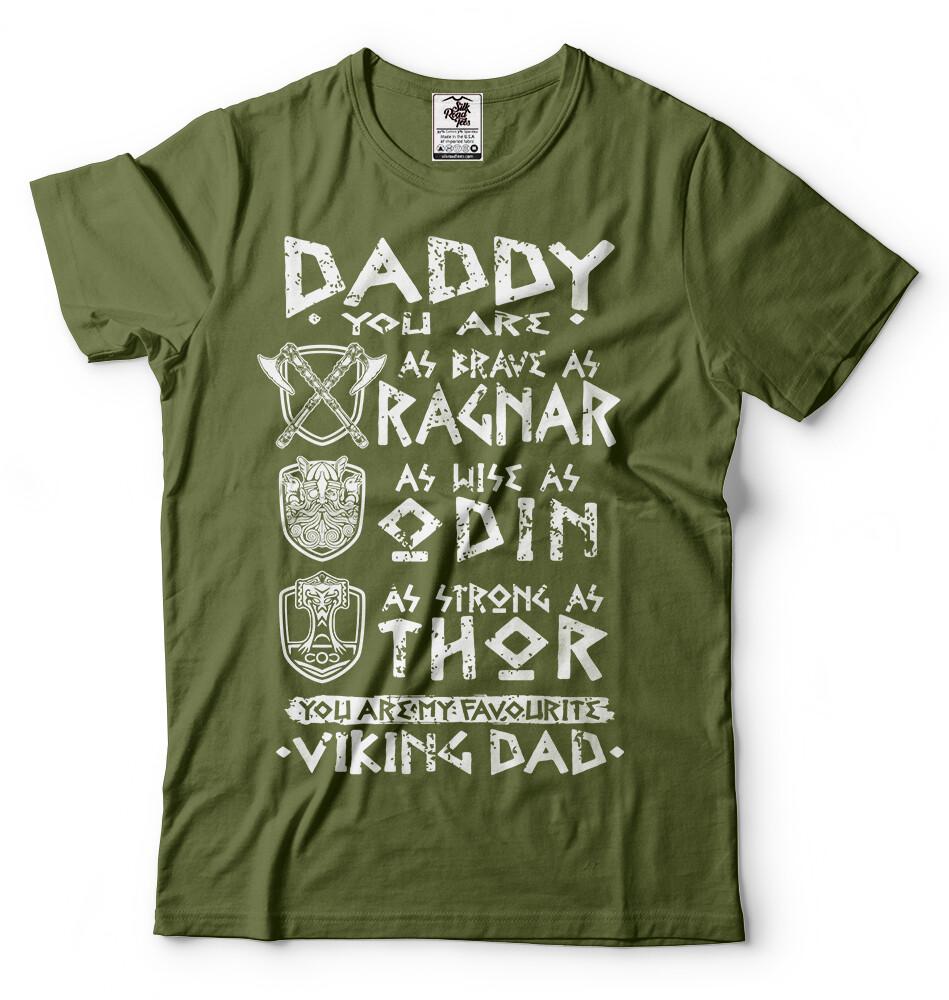 Футболка Viking Dad Футболка Рагнар Тор Один Футболка на День отца Подарок для папы Футболка Унисекс