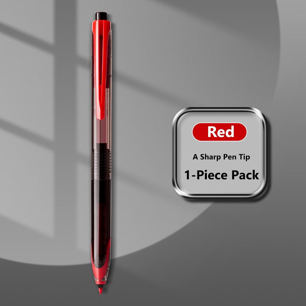 Durable Black/Red Ink Gel Pen 0.5mm Tip Press Type Sign Pen Quick Drying Ballpoint Pen Back To School Gift