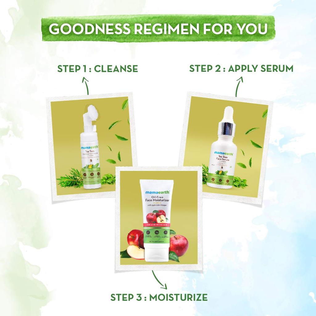 Mamaearth Tea Tree Face Serum 30ml For Acne Prone Skin, Prevents Breakouts & Blackheads, Oil Control, Lightweight Clarifying Serum For Clear Skin