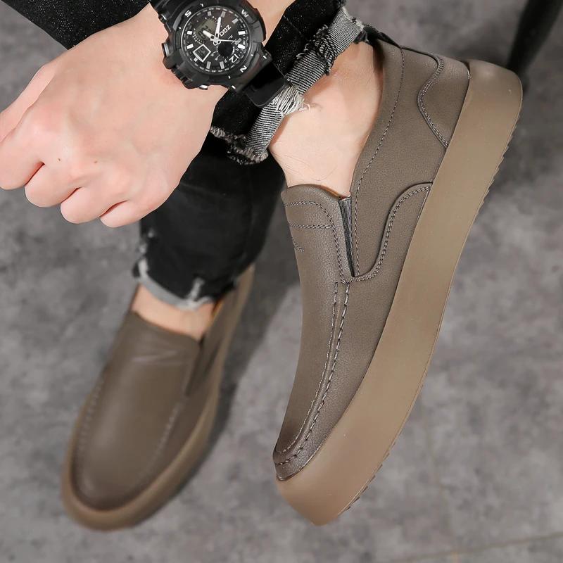 Модная обувь класса люкс от дизайнера мужских туфель из натуральной кожи, мокасины, летние дышащие туфли для вождения, прогулочные мужские кроссовки