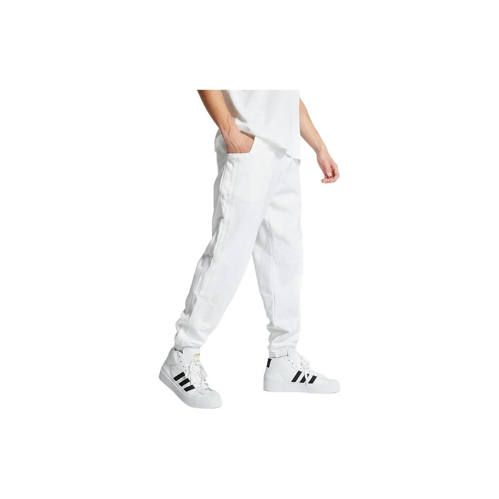 adidas Брюки Originals Trefoil Ninja, флисовые вязаные джоггеры со средней талией, мужские брюки белого цвета GP2322