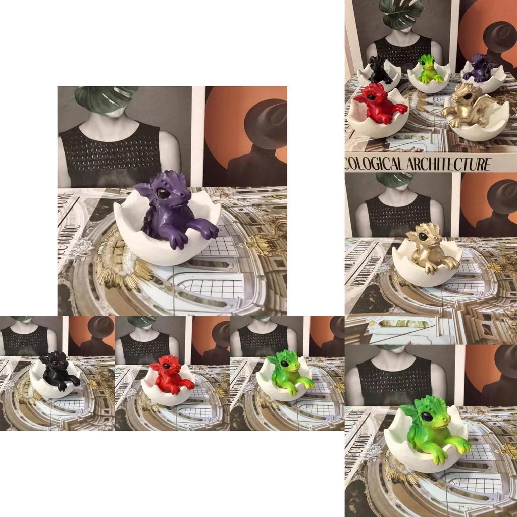 Милый Детеныш Дракона Вылупляющийся Яичная Скорлупа Декоративная Полимерная Поделка Для Современного Домашнего Декора