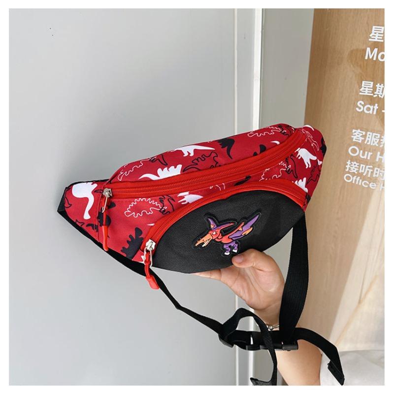 Модная маленькая детская сумка с милым мультяшным динозавром, поясная сумка в стиле вестерн, сумка через плечо