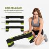 Aerobic Stepper, Height-Adjustable, for Indoor and Outdoor Use, Load Capacity up to 150 kg, 80 x 31 x 10-20 cm, Green