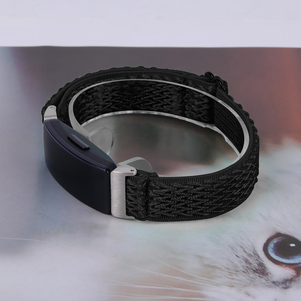 For Fitbit Inspire 3 Wave Shape Woven Nylon Smart Watch Band Replacement Wrist Strap
