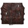 Жилет для мужчин, новый винтажный коричневый мотоциклетный байкерский кожаный жилет, мужская куртка без рукавов из натуральной воловьей кожи, тонкие жилеты в клубном стиле, пальто