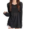 [MOWO] T-shirt Ladies Tops Long Sleeve [UPF50+ Sun Protection/transparent Design/maximum Body Coverage Effect] Blouse Thin Layered Clothing UV Cut
