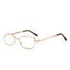 Folding Reading Glasses with Leather Box Women Men Protable Collapsible Metal Eyewear Anti-blue Light Diopter Glasses