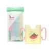 Flexa Milk Case + Straw 60p, Yellow Bird, 1 Set