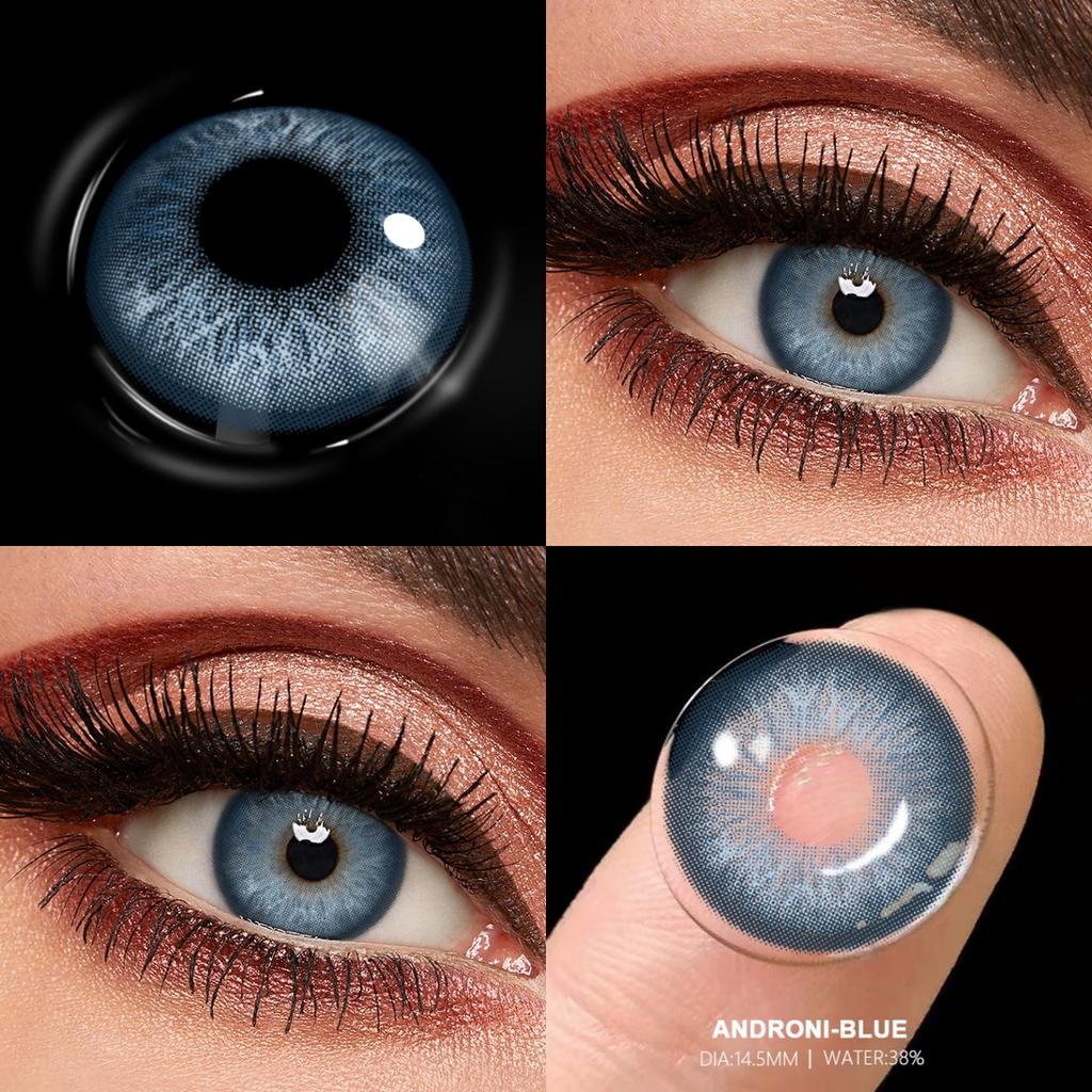 FUNSACHY НОВЫЕ 1 пара зеленых контактных линз для глаз Натуральные цветные линзы Цветные глаза Синие линзы Косметические серые зрачки Ежегодно