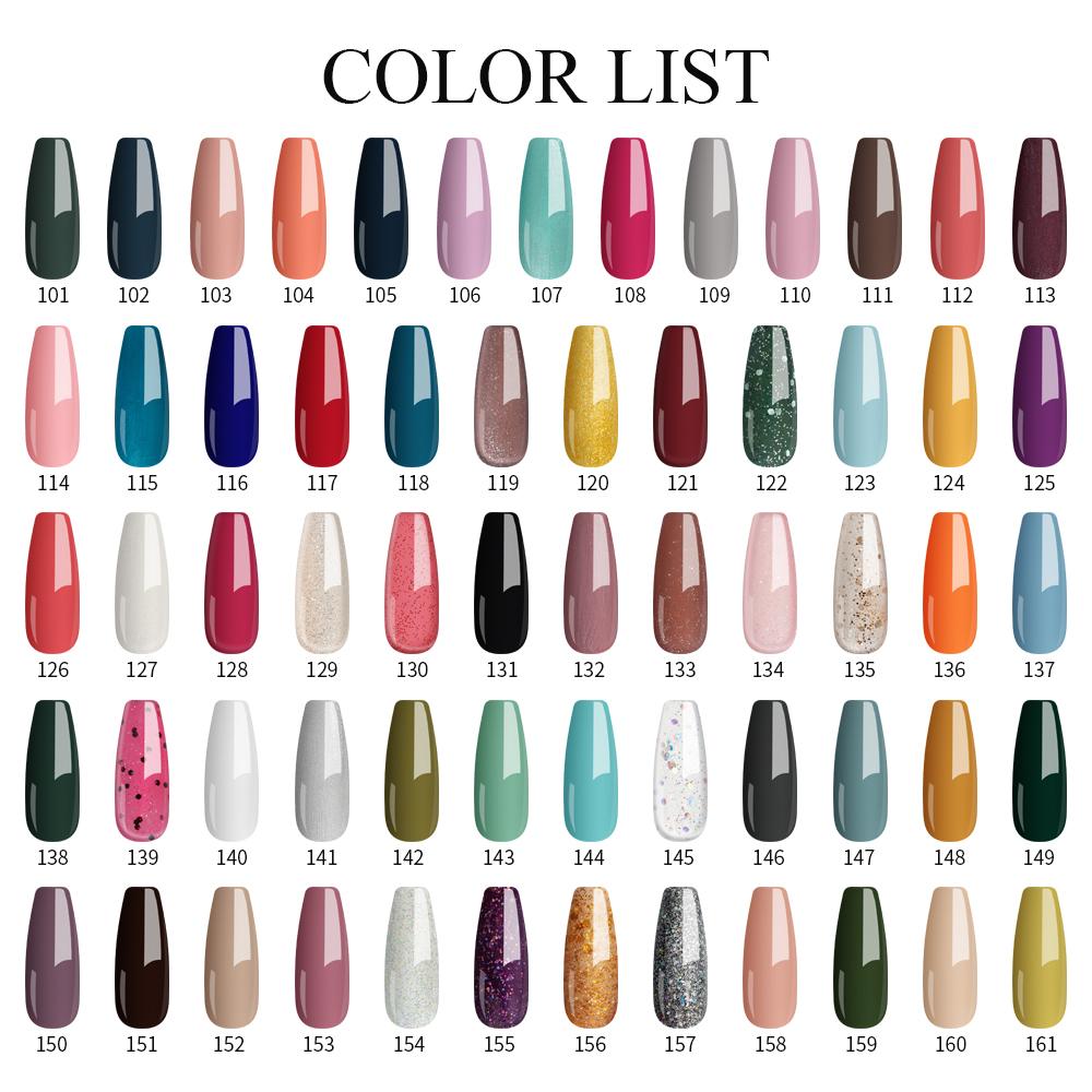 PHOENIXY 111 Colors of Gel Nail Polish Bright and Colorful Gel Lacquer for UV Gel Nails Soak-off UV LED Semi-Permanent Gel Varnishes