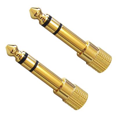 Fuji Parts Преобразователь Stereo Mini Jack на Stereo Standard Plug 3,5 мм (женский) - 6.3mm (мужчина) Вилка, 2 шт., AC-666-2P