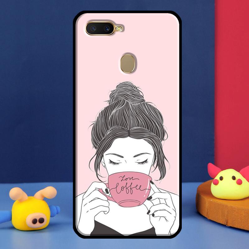 ОК, но сначала кофе Чехол для телефона Oppo A54 A57 S A78 A58 A98 A5 A9 A91 A15 A16 A17 A52 A72 A76 A96 A74 A94 A77