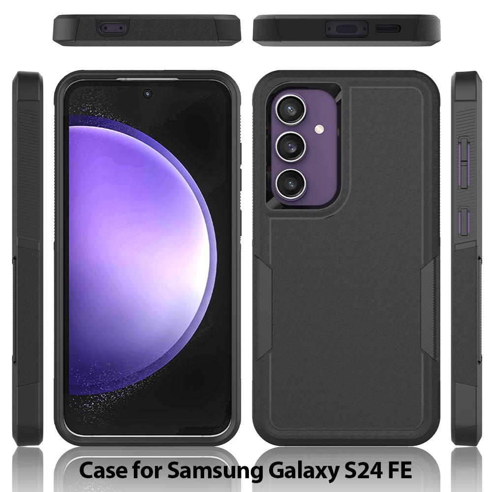 Новый ТПУ/ПК Чехол для Samsung Galaxy S24 FE S25 Plus Ultra Edge S24+ Противоударный Чехол для Телефона Броня Двухслойная Защита Funda Capa