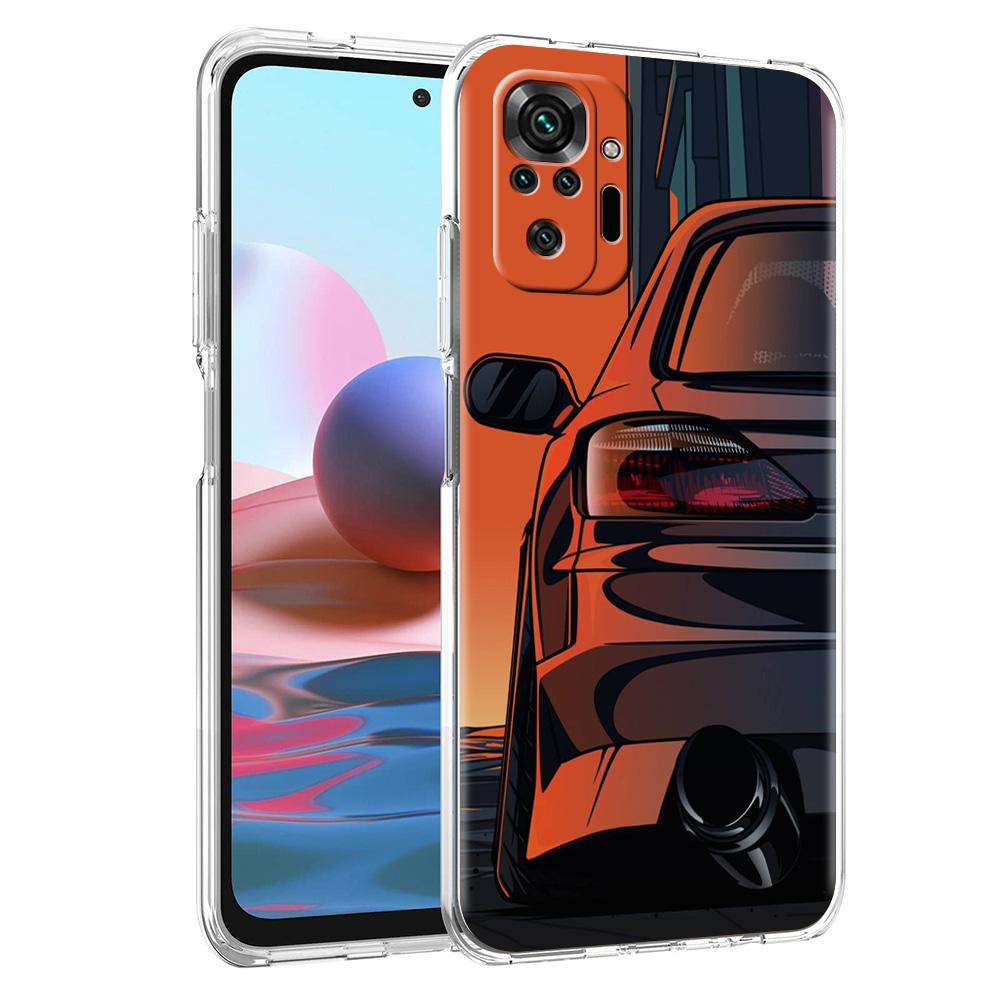 Чехол для телефона для Xiaomi Redmi Note 15 14 5G 13 12 10 11 Pro Plus 4G 14C 13C 12C Мягкий ТПУ чехол Япония JDM Спортивные Автомобили Комикс