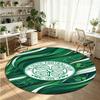 Celtic FC Printed Round Crystal Velvet Rug Soft Non Slip Floor Carpet For Bedroom Holiday Gift