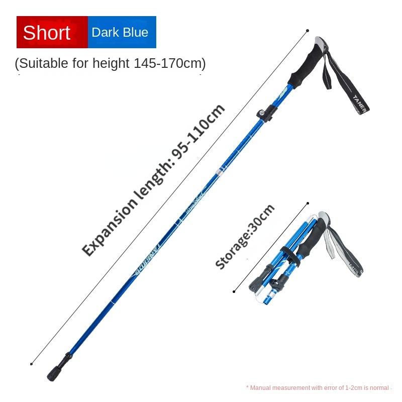 Палка для скалолазания, складная палка из алюминиевого сплава, сверхлегкая, ультра-короткая телескопическая уличная трость для ручного скалолазания, походная палка