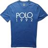 Polo Logo Letter Print Crew Neck Short Sleeve T-Shirt Men Tops Blue 710800998-001