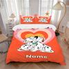 Custom Dalmatian Pile Bedding 3 Piece Set HD Print Duvet Cover Pillowcases for Teens Adult Bedroom Decoration