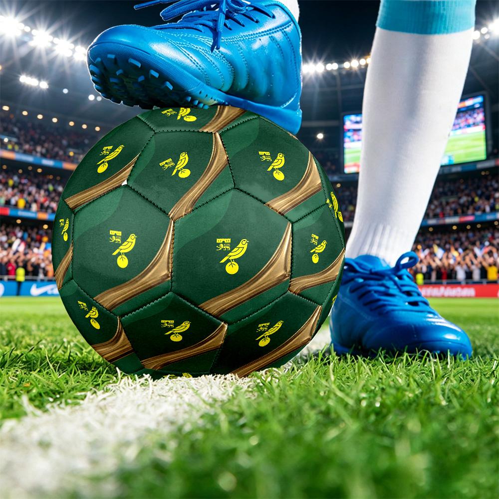 Norwich City FootballPrinted Size 5 Soccer Bball, Anti Slip Adult Match Football Souvenir for Football Fans