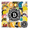 50 Bitcoin Commemorative Graffiti Stickers for Suitcase, Laptop, and Car