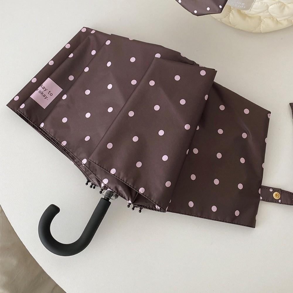 U-Shaped Handle Folding Umbrella 8-Rib Manual Travel Rain Umbrella UV Protection Umbrella  Outdoor