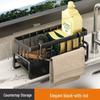 Kitchen Sink Faucet Storage Rack with Drainage for Rags, Spices, and Utensils