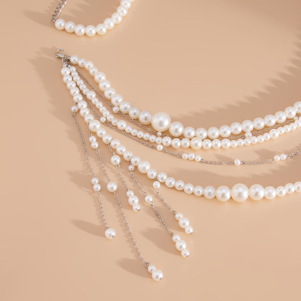 Многослойная цепочка на талию с кисточками из жемчуга и бусин, сексуальная, уложенная цепочка на тело с бусинами, легкая, роскошная, изящная верхняя одежда, ниша, высокое чувство женских украшений