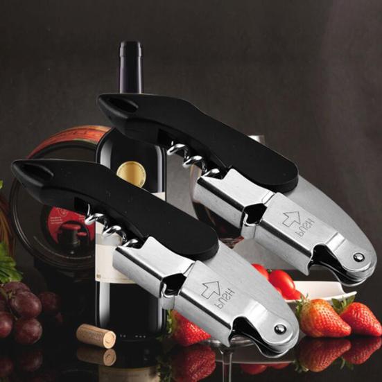 Открывалка для бутылок Многофункциональная нескользящая ручка Экономящая труд нержавеющая сталь 2 в 1 Извлекатель пробок из винных бутылок Кухонные принадлежности