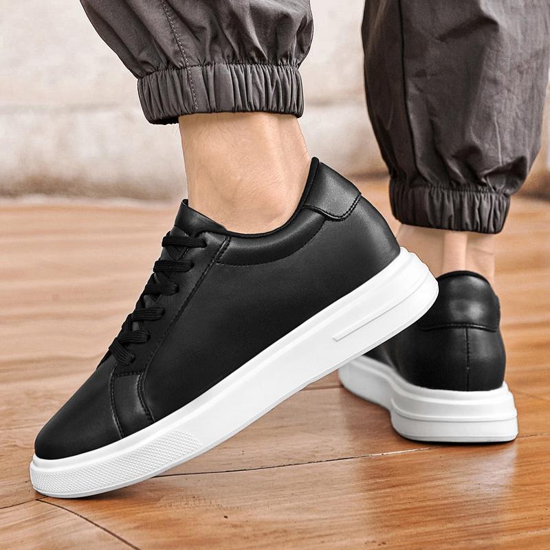 Fashion Men Invisible Height Increase Walking Shoes Breathable Lift Shoes Elevator Shoes for Fashion Men All-match Casual Sneakers 6 CM