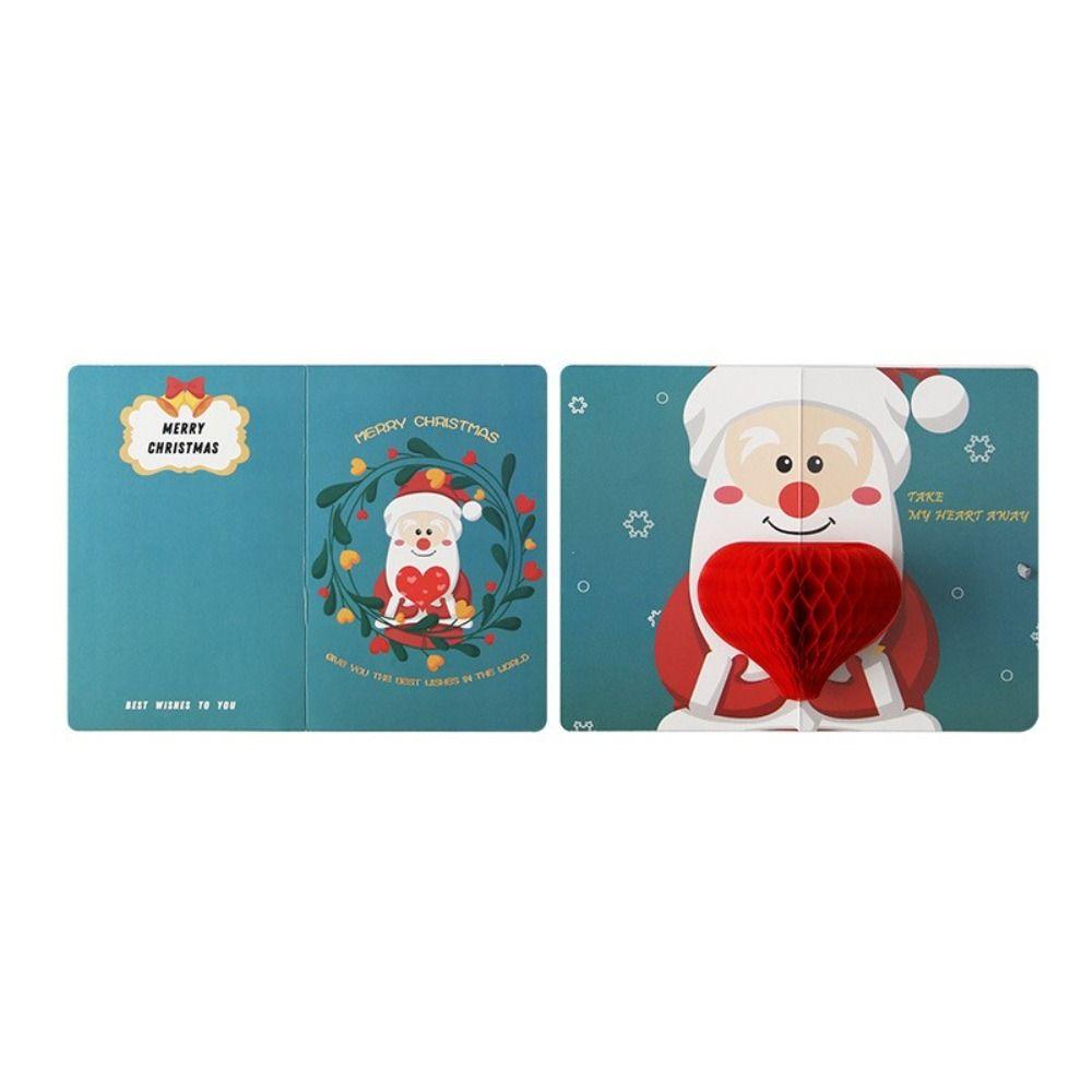 Gifts Santa Claus Blessing Cards Greeting Cards With Envelope Christmas Postcard Thank You Cards