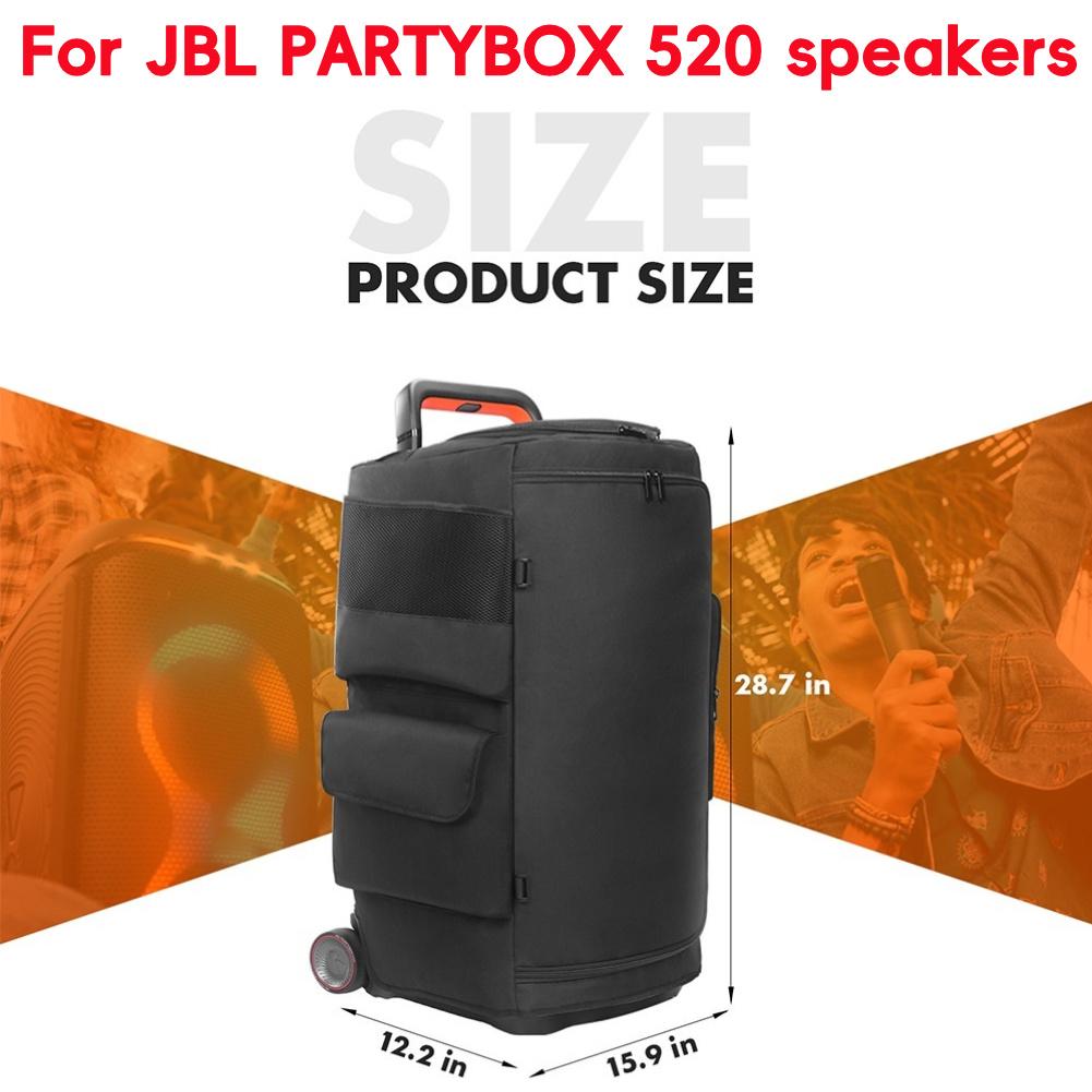 Чехол для переноски колонки Водонепроницаемый мягкий защитный чехол для колонки для JBL PARTYBOX 520 Двусторонняя сумка для хранения колонки Износостойкая