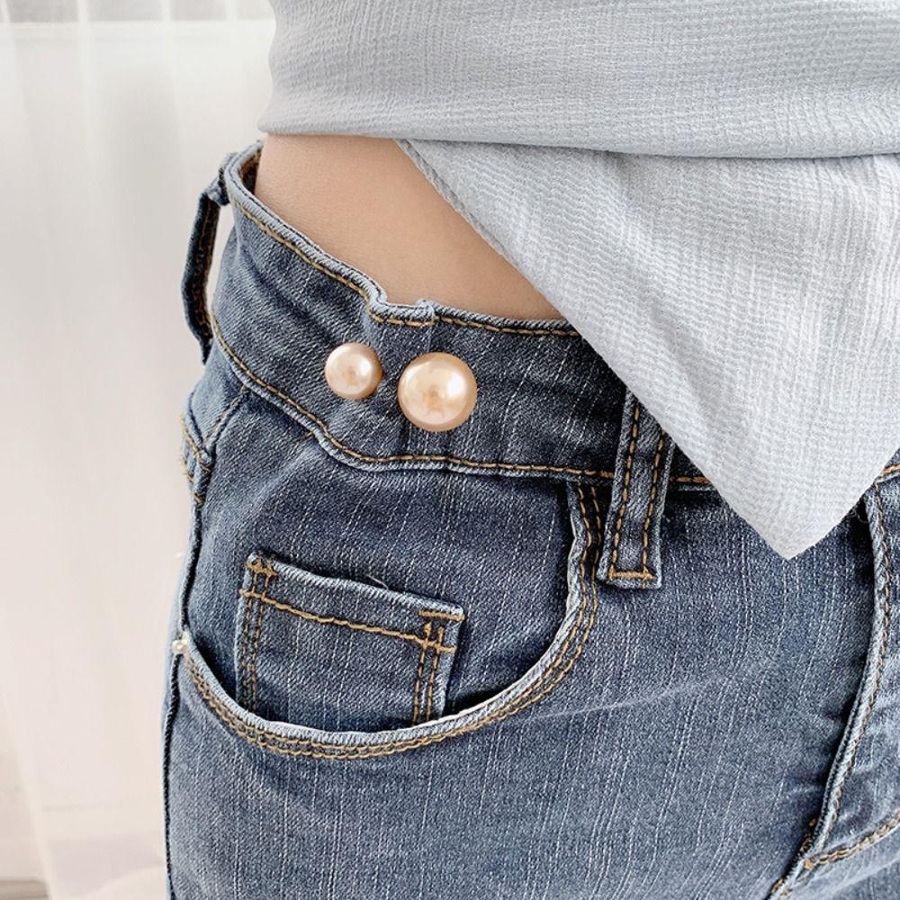 Angle Waist Buckle Jewelry Waist Tightening Brooch Anti-Exposure Brooch Shawl Buckle Pearl Brooch