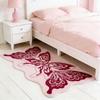 Cream Style Carpets for Living Room Butterfly Bedroom Decor Carpet Fluffy Soft Bedside Irregular Rug Home Thick Plush Floor Mat