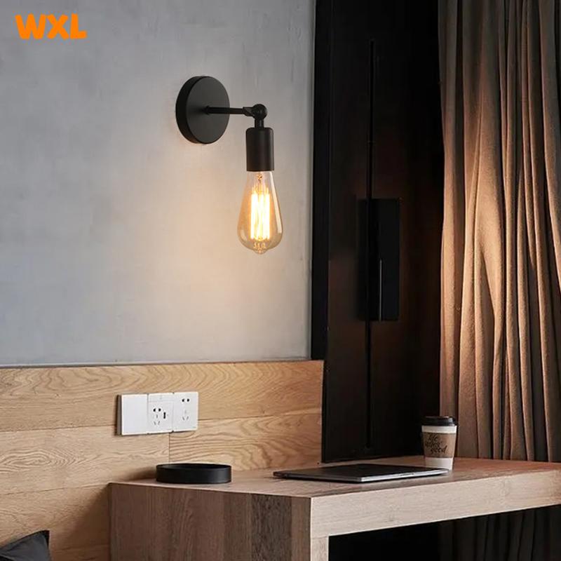 Черный ретро промышленный винтажный настенный светильник для помещений светодиодный светильник для лестницы AC85-AC265V Ironwork Corridor прикроватные настенные светильники