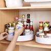 360 Degree Rotating Cabinet Organizer Kitchen Bathroom Cosmetic Turntable Storage Tray Non-Slip Spice Round Rack Plate Table Storage Tray