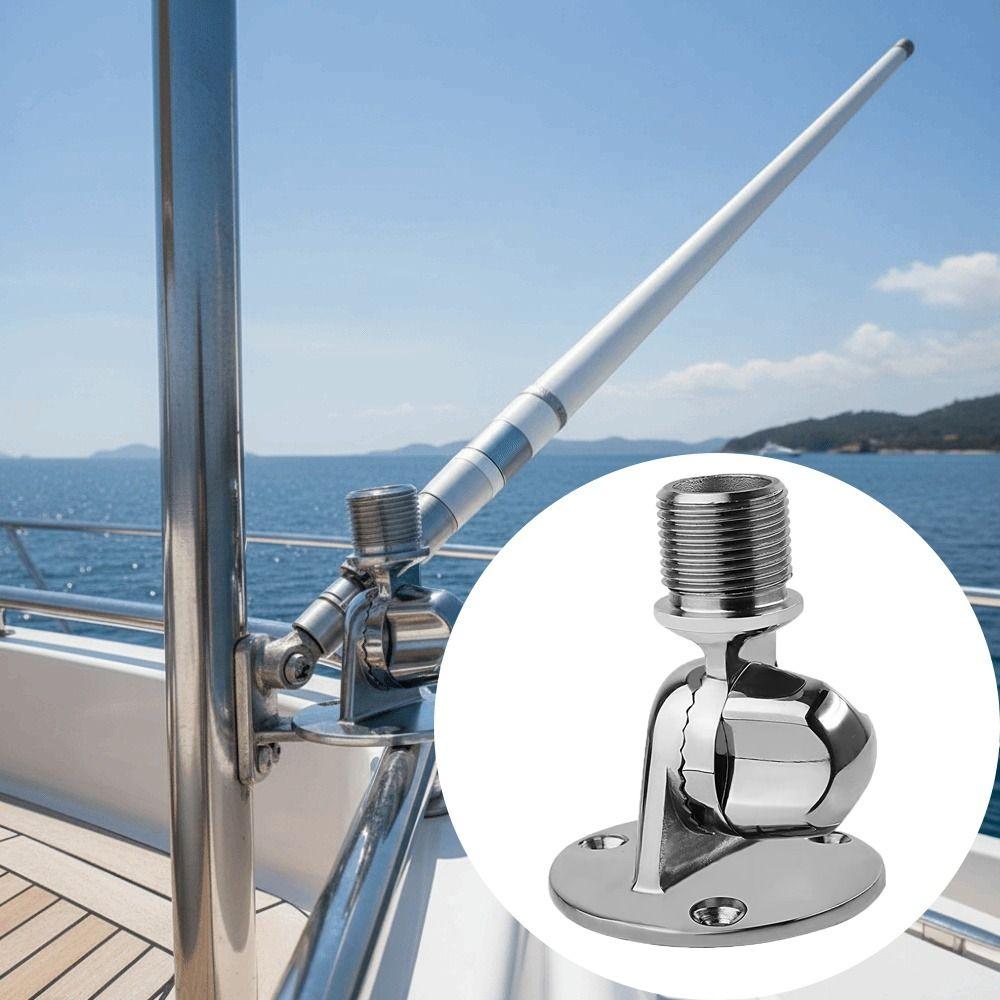 25mm Diameter Marine Antenna Mount 316 Stainless Steel Adjustable Antenna Mount Boat Hardware