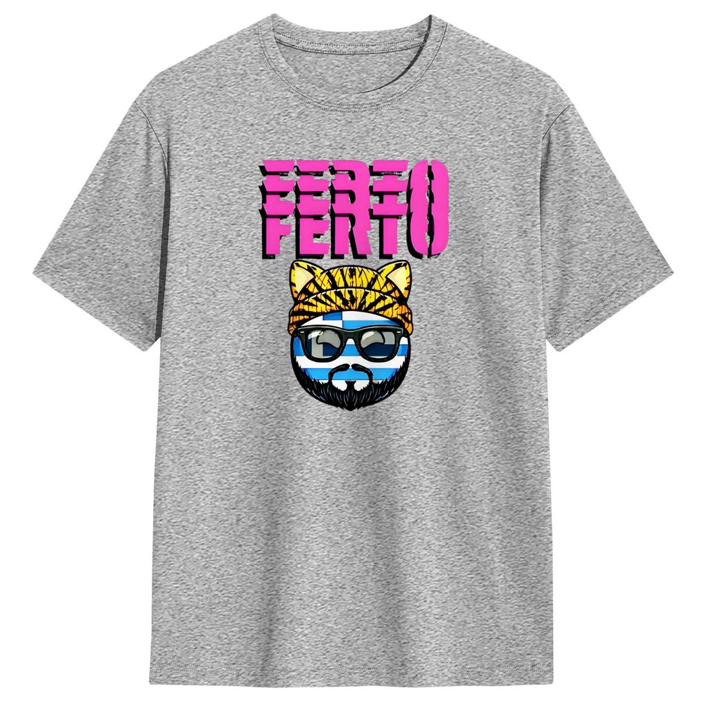 Akylas FERTO Song TShirts Unisex Eurovisions 2026 Casual Cotton Tee Shirt Round Neck Short Sleeve T Shirt Original Clothes