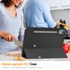 Для Lenovo Xiaoxin Pad Pro 12.7 (2025) Подставка Чехол Амортизирующий Кожаный Чехол для Планшета со Слотом для Ручки