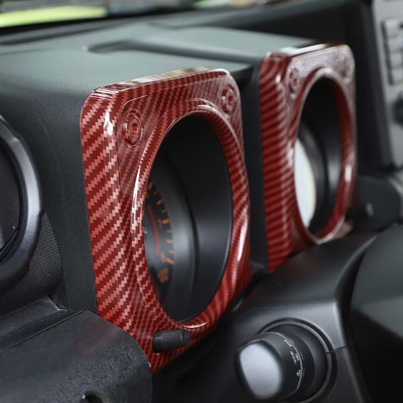  Декоративные наклейки на приборную панель автомобиля из АБС-пластика для Suzuki Jimny 2019, аксессуары для интерьера с принтом из углеродного волокна