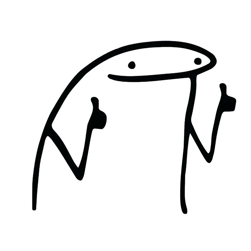 Stick Man Thumbs Up Meme Series Car Decal Automotive Die-Cut Vinyl Sticker