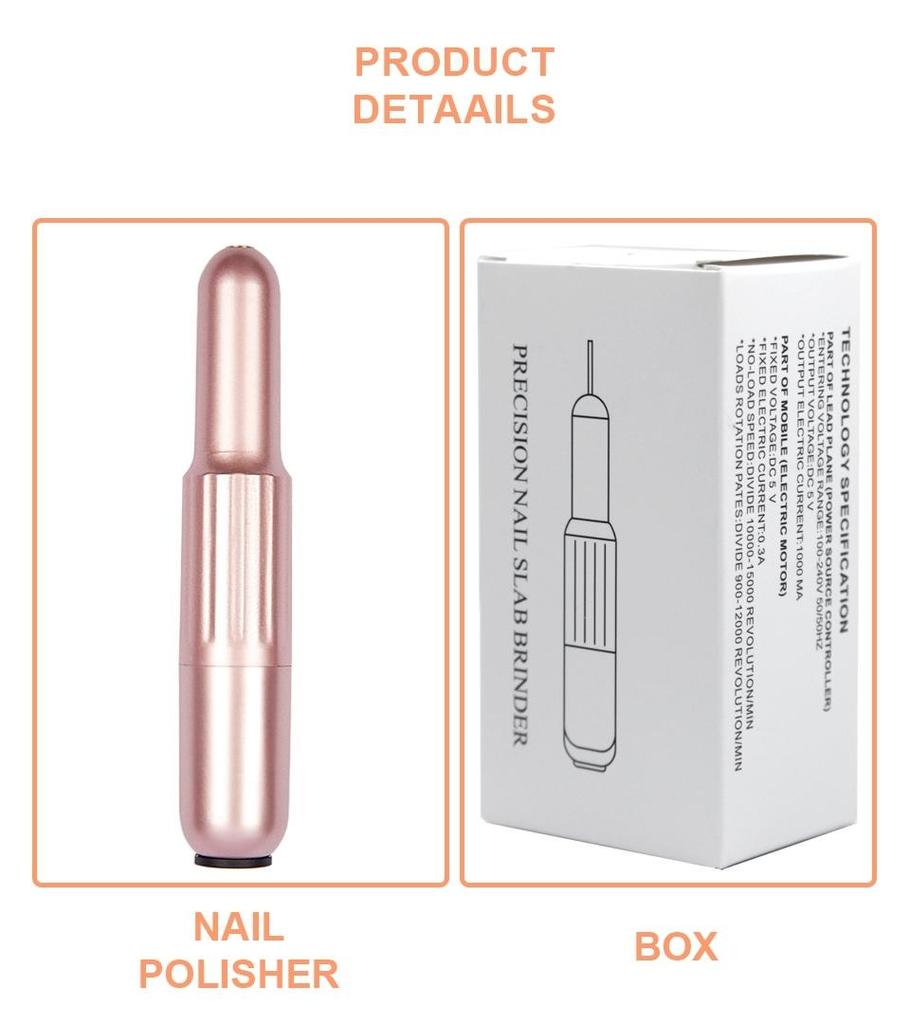 Electric Nail Drill Machine Professional Nail Drill Electric Manicure Machine USB Nail E-File Portable Nail Salon Drill Polisher