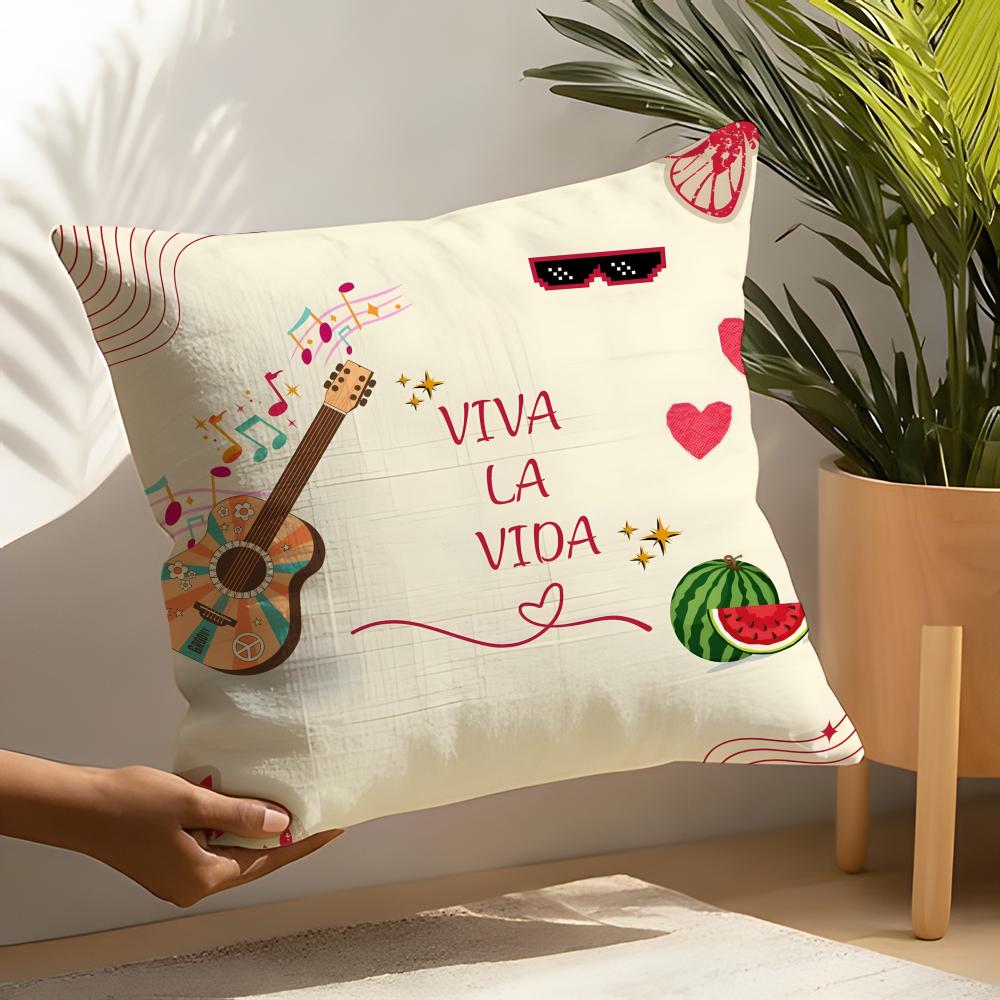 Для Жизни Viva La Vida 3 Наволочка Льняные Чехлы Для Подушек Для Декоративного Дивана Домашние Подушки Чехол Автомобильное Сиденье Чехлы Для Подушек
