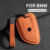 Læder Bilnøglering til BMW X1 X3 X5 X6 X7 F20 F15 F16 F48 G20 G30 G01 G02 G05 G11 G32 1 3 7 Serie Nøglering Ruskind Tilbehør